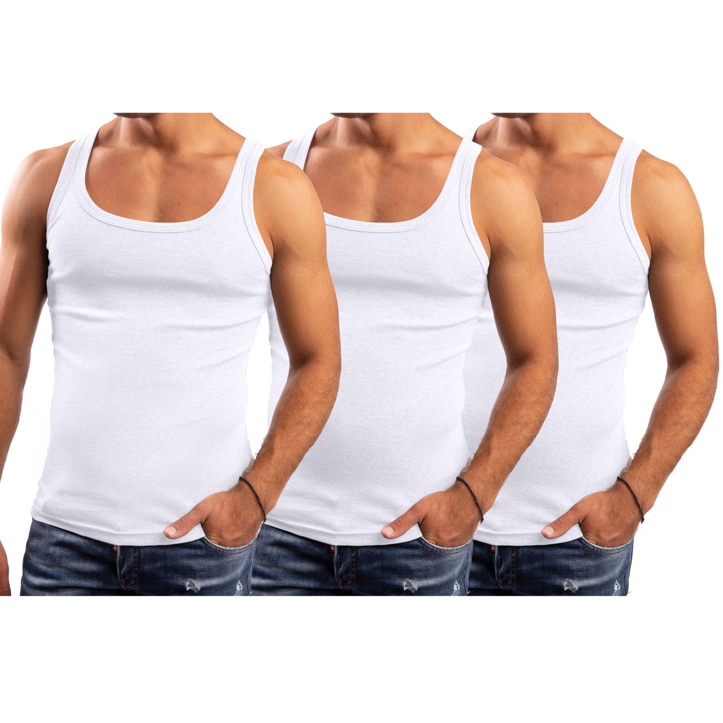 LeeSandro&Sons | Herren Unterhemden | Baumwolle, Ärmellos, Achselhemd, Made in EU