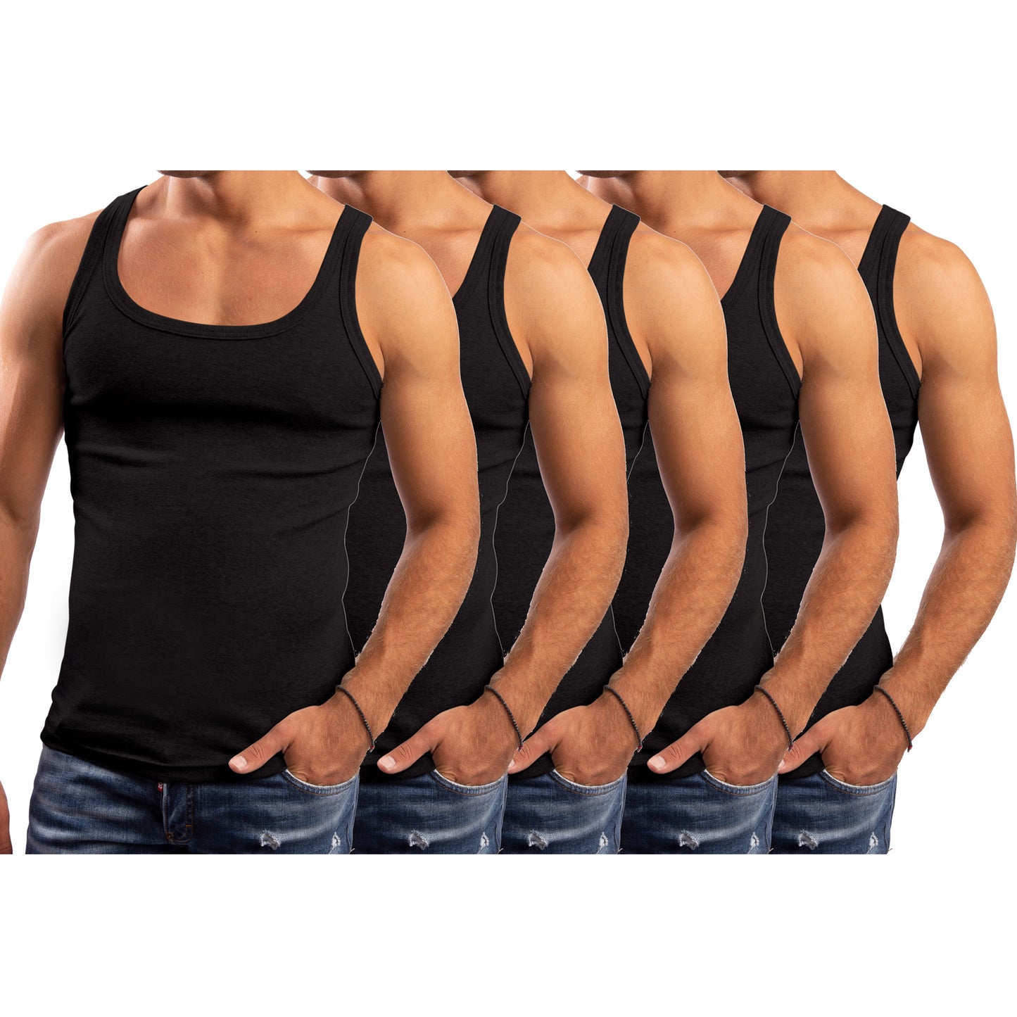 LeeSandro&Sons | Herren Unterhemden | Baumwolle, Ärmellos, Achselhemd, Made in EU