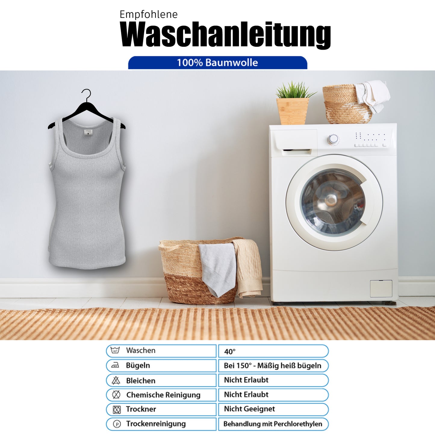 LeeSandro&Sons | Herren Unterhemden | Baumwolle, Ärmellos, Achselhemd, Made in EU