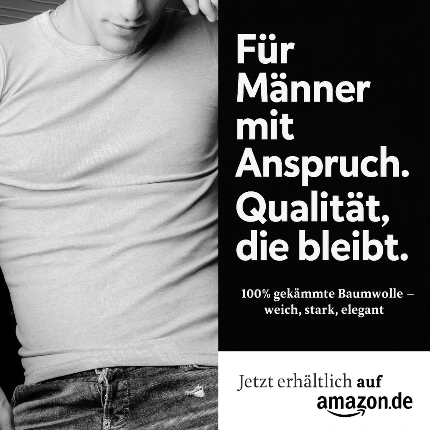 LeeSandro&Sons Herren Unterhemden | Grau| Baumwolle, Kurzarm, Made in EU